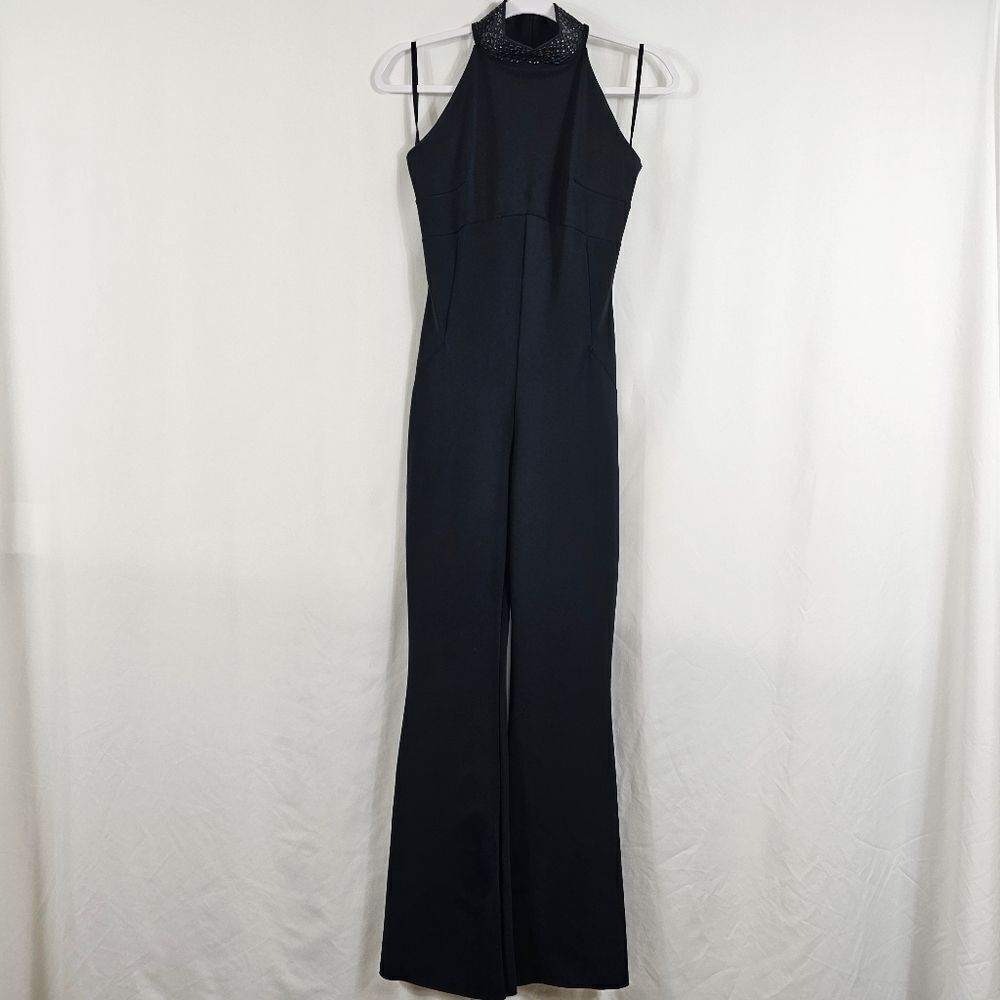 Chiara Boni La Petite Robe MockβNeck Sleeveless Jumpsuit in Black - Unknown Size
